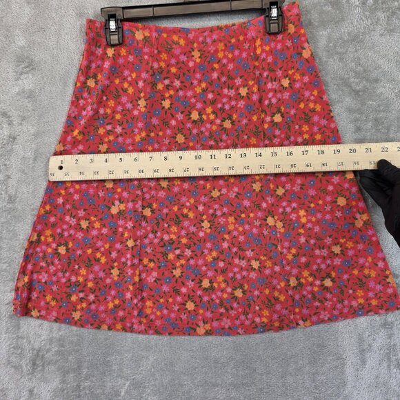 Coldwater Creek Skirt Womens Medium Floral A Line Pull On Stretch Made in USA - Picture 4 of 6